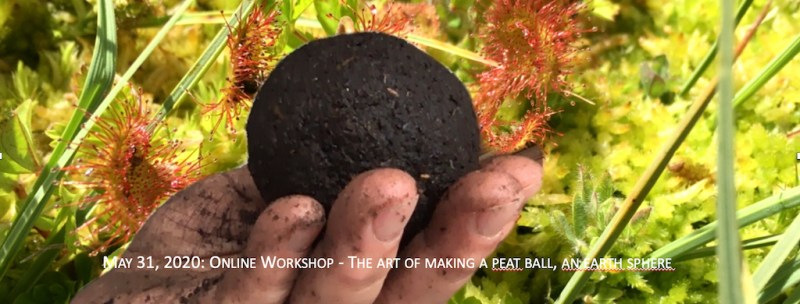 Inhale. Exhale. The art of making a peat ball, an earth sphere.