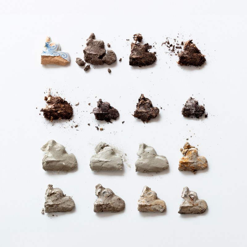 Soft Soils, Jacqueline Heerema, 2021.
17th century artifact, 10 meters and approx. 6000 years of subsurface living climate archive, Land in Wording, Amstelpark Amsterdam; photo Gerrit Scheurs.